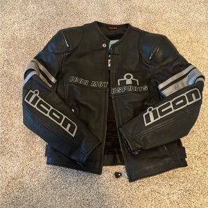 Women’s Icon Pursuit Leather Motorcycle Jacket